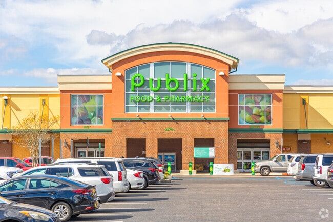 Publix along Airport Boulevard handles weekly grocery runs.