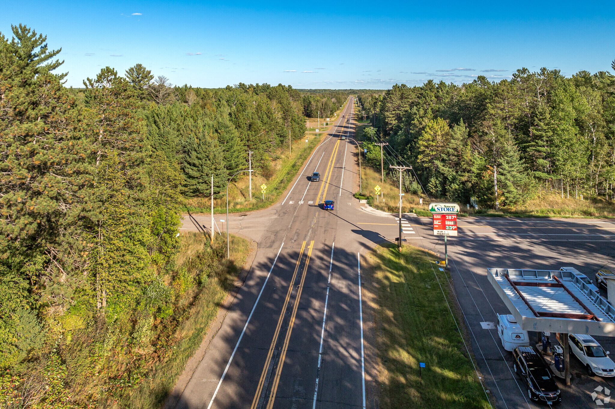 Hwy 210 connects Big Lake to Carlton and Interstate 35.