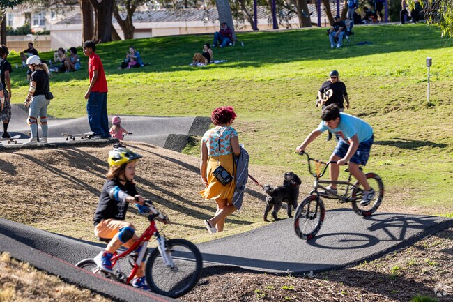The Inglewood Pumptrack is the first pump track in Los Angeles, attracting both kids and adults.