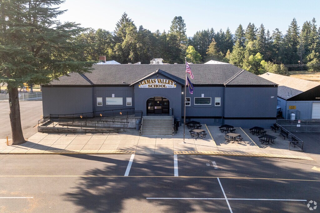 Camas Valley School is the only school in the area.