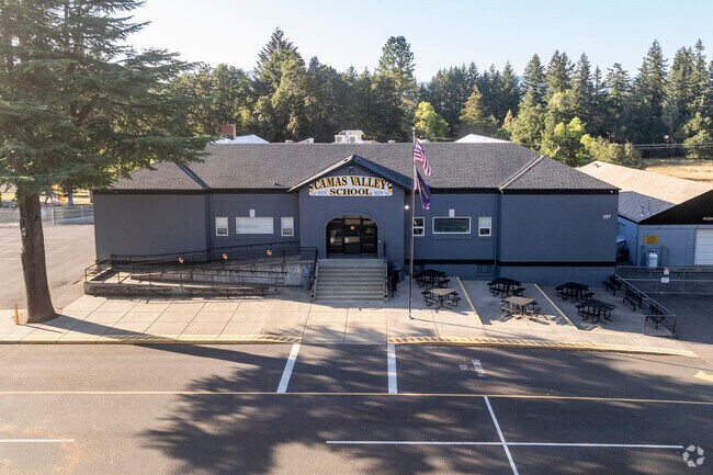 Camas Valley School is the only school in the area.