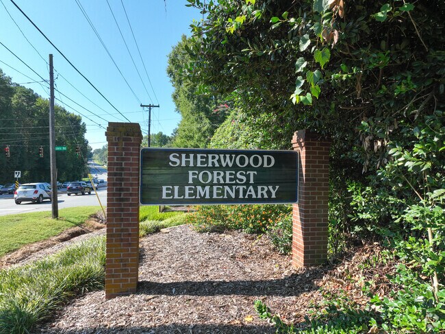 The sign at Sherwood Forest Elementary