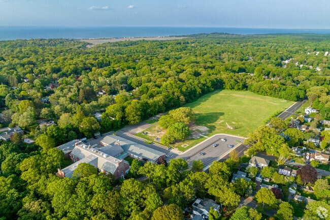 Ocean Avenue School sits atop the hill in Northport.