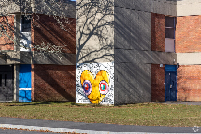 Artwork by John J. West Bay at Edmond P Talbot Middle School in Fall River, Massachusetts.