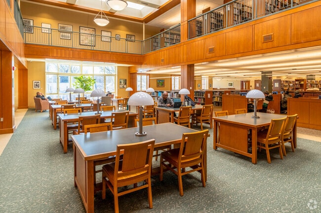 Visitors can read at the Leominster Public Library in their study room.