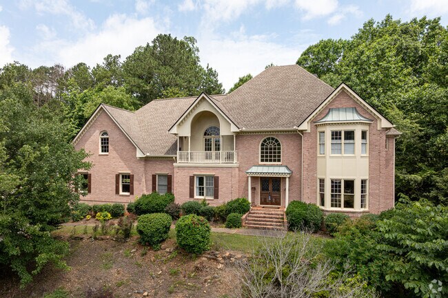 Two and three-story megahomes are situated within the Brookfield West neighborhood.