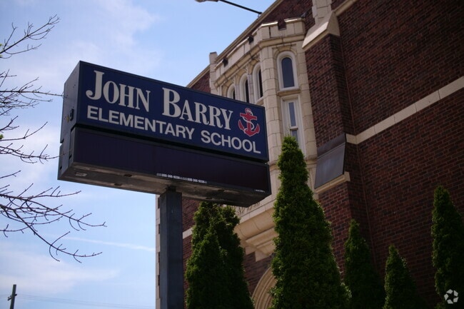 Welcome to John Barry Elementary School in the Belmont Gardens neighborhood.
