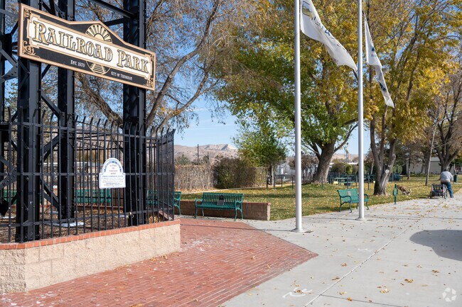 Railroad Park a well kept park located in Downtown Tehachapi.