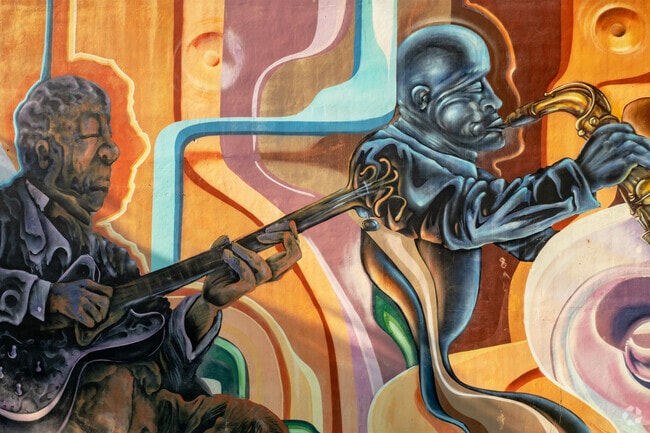 Artistry is celebrated in the colorful mural of Sara Sims Park in Boynton Beach, FL.