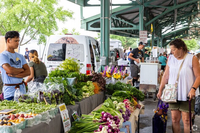 Pick up fresh produce, local homey and more at the Overland Park Farmers' Market.