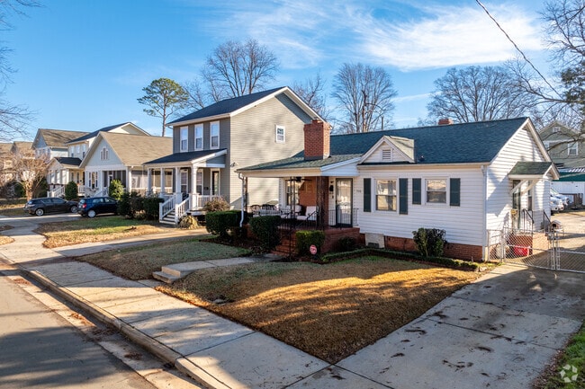 Older homes sit next to newly built homes in the Grier Heights neighborhood.