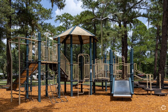Forrest Hills Park features a playground for the neighborhood children.