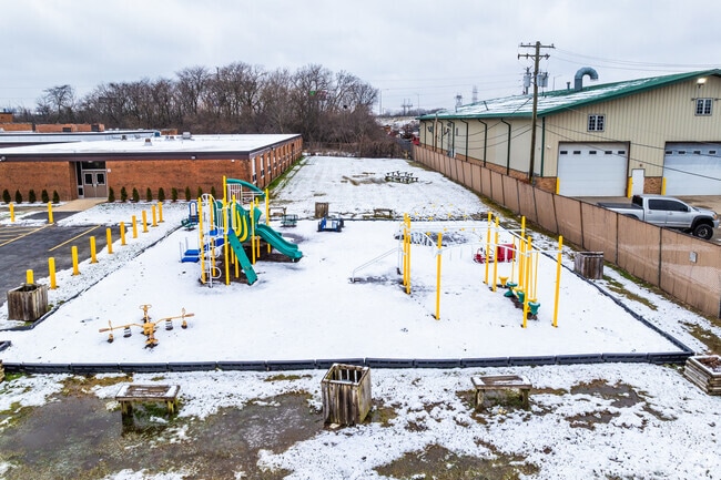 Lincoln Elementary School has a playground for students.