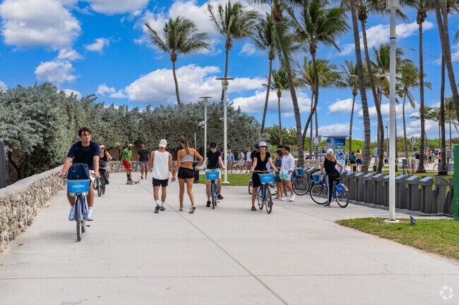 The Lummus Park boardwalk is a great place for biking and skating up and down the beach.