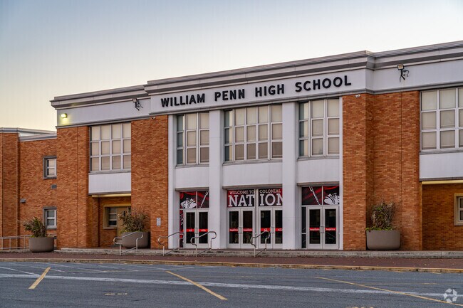 William Penn High host students in grades 9-12 and is home of the Colonials.