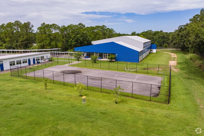 View of the SAIL High School basketball courts.