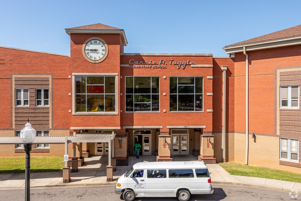 The front entrance of Tuggle Elementary School