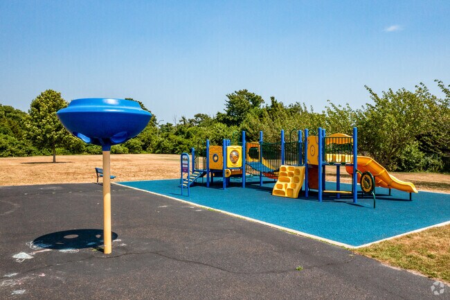 Theres a big playground in the back of Bayview Elementary School.