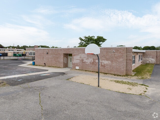Frank P Long Elementary school basketball hoop.