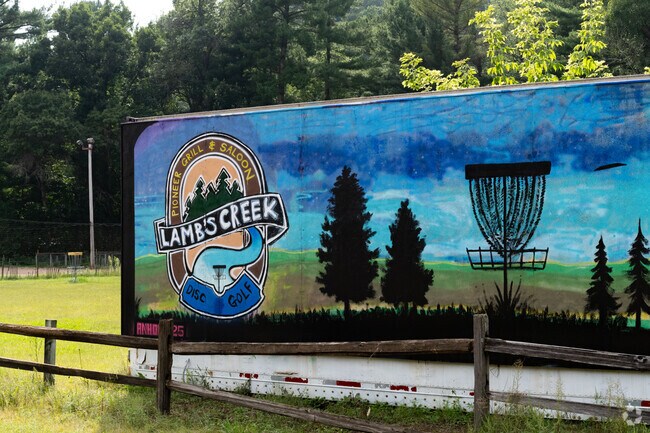 Pioneer Grill & Saloon shares its property with Lamb's Creek Disc Golf Course, giving residents more options for recreation in Tainter Lake.
