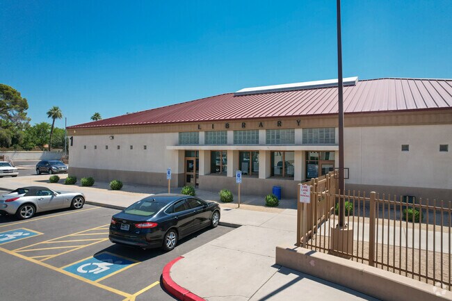 Students have access to a library at North High School in central Phoenix.