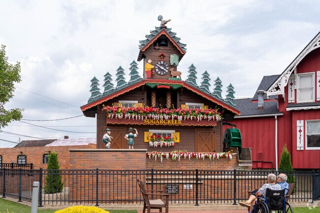 Built in 1963, Sugar Creek is home to the world's largest Cuckoo Clock.