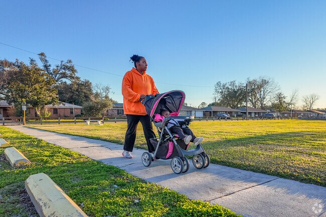 Gray residents can get a quick walk in at Oakshire Park.