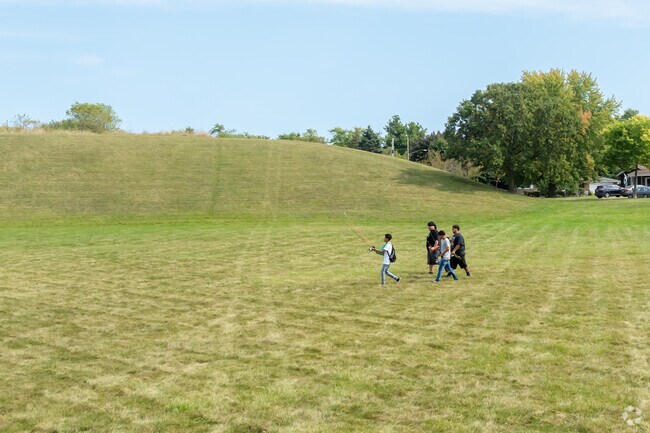 Wide fields at Reservoir Park give local kids plenty of space to stretch out and play.