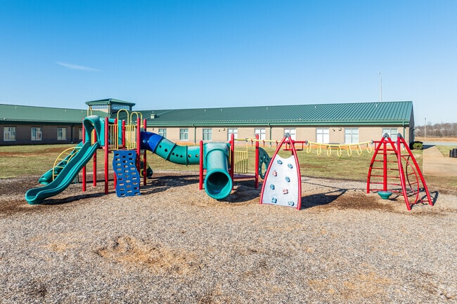 Tyro Elementary School features a vibrant playground.