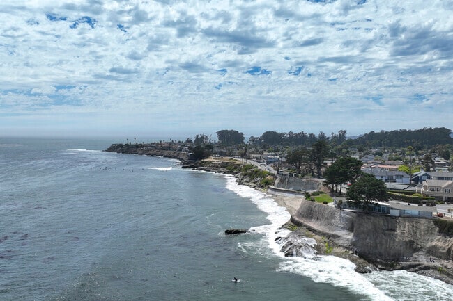 Pleasure point has beautiful views of Monterey Bay