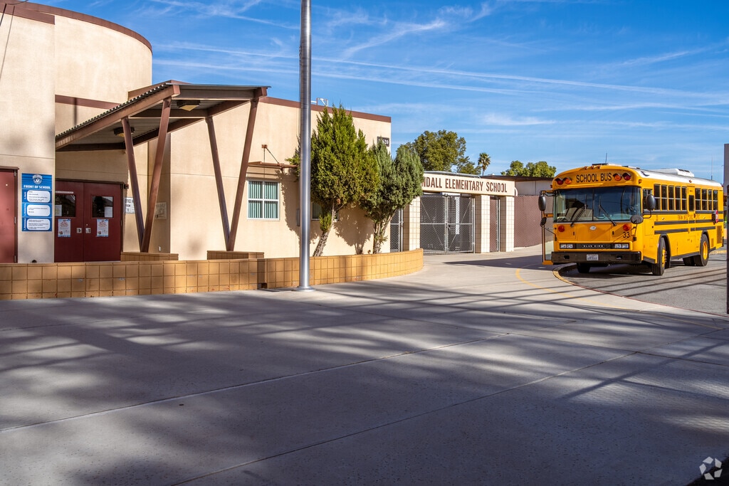 Enter West Randall Elementary through its welcoming entrance.