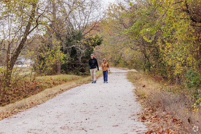 Frisco Greenway Trail runs along Oakland Heights for walking, jogging and biking.
