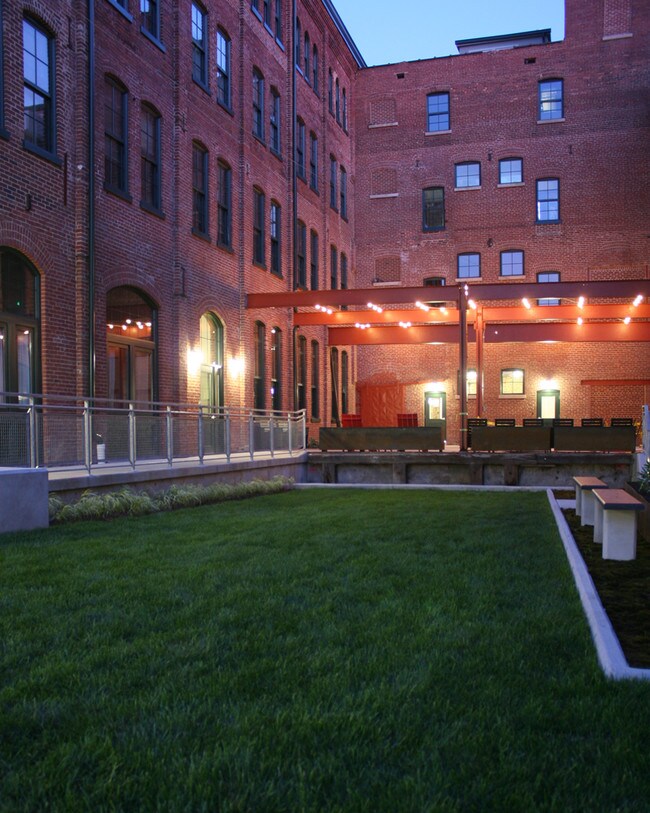 Courtyard space at night