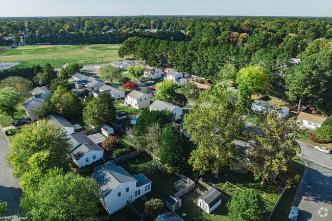 Jenkins neighborhood features tree-lined streets near Warwick Boulevard.