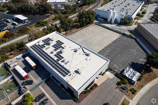 The view of the blacktop play area at West Coast Baptist School in Oceanside
