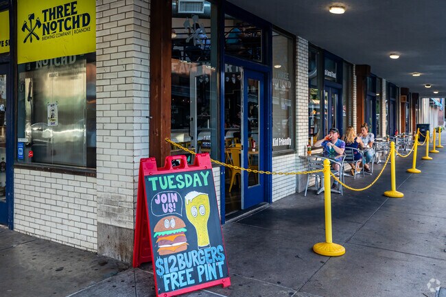 Three Notched is a local restaurant and brewery in the heart of Downtown Roanoke.