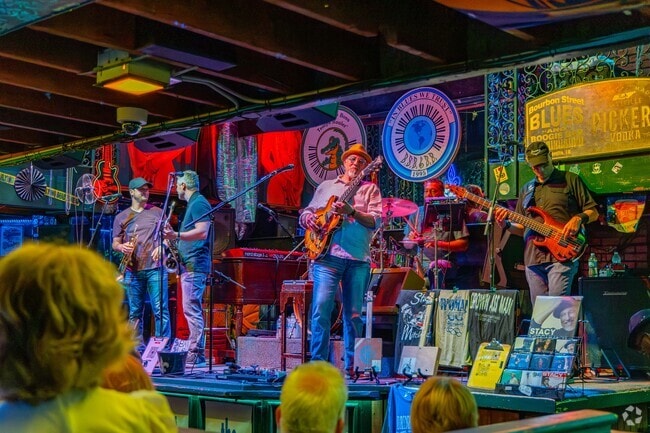 The musicians at Bourbon Street Blues and Boogie Bar put on a show for locals in The District.