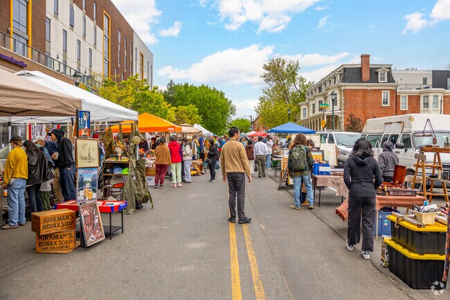 The Drexel University Vintage Flea Market shuts down Lancaster Avenue and draws both students and visitors.