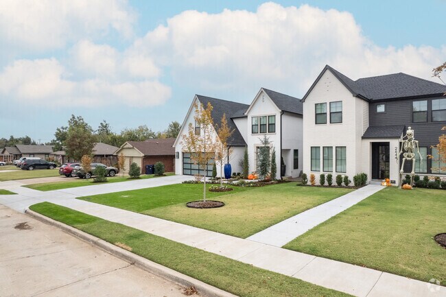 Contemporary homes with spacious lots line the streets of the FBIR neighborhood.