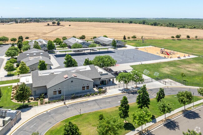The entrance to Ronald Reagan Elementary School in Chowchilla.