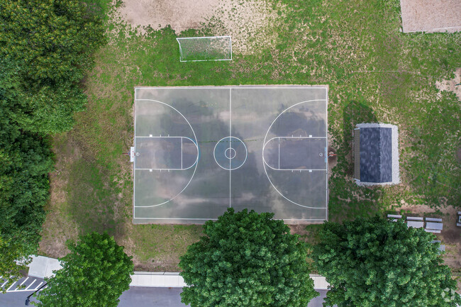 Pine Hill Elementary School basketball court in Framingham.