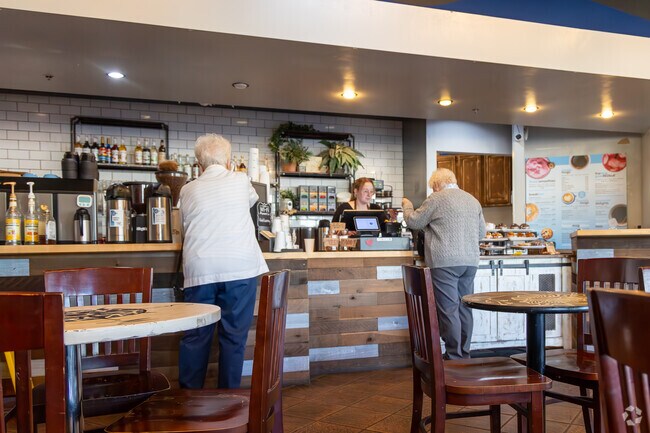 The Blue Mug Coffee Bar has a great selection of drinks and small food items.