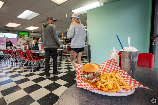 Customers enjoy classic diner fare at Winston Diner & Drive-Thru.