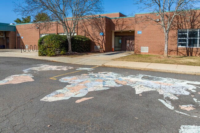 Large scale map for students learning at Beverly Woods Elementary School.
