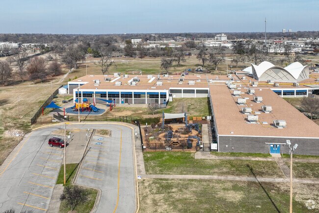 Eisenhower International Elementary School has multiple playgrounds for kids to enjoy.
