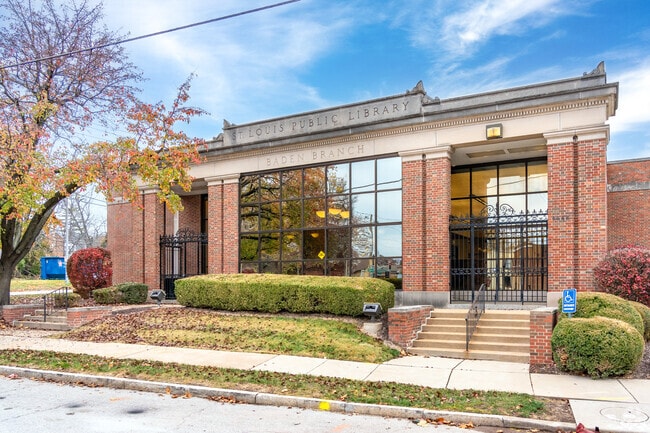 Residents of Baden can swing by the library near the town square.