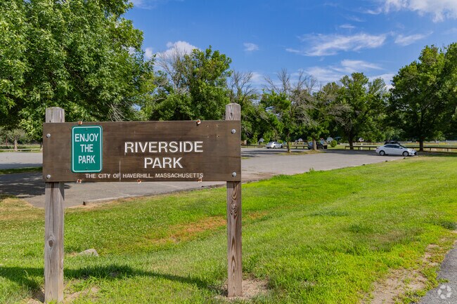 Riverside Park in Haverhill is a 50 acre park with multiple ball fields, and a dog park.