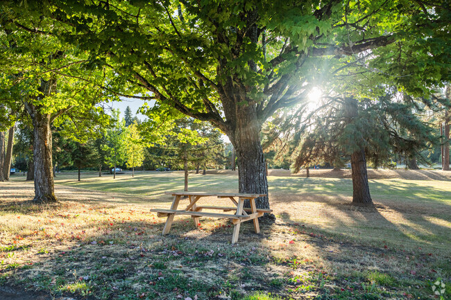 Students can enjoy the wooded nature setting surrounding North Albany Elementary School.