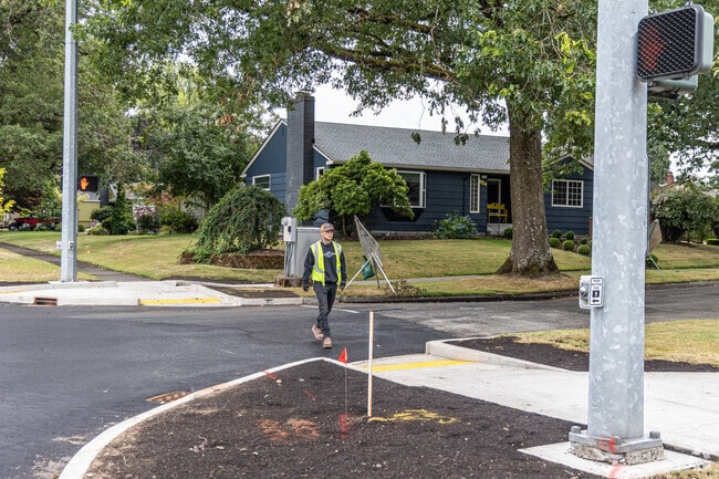 Ol Town Wests sidelks are being convertyed to ADA compliant intersections.