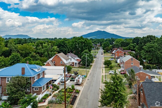Williamson Road houses line the streets leading the surrounding mountains.
